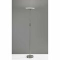 Haz 14 x 14 x 70.5 in. Brushed Steel Metal LED Torchiere HA3094066